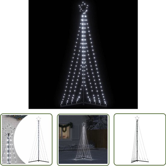 vidaXL LED-kerstboom 187 cm 339 LEDs koud wit