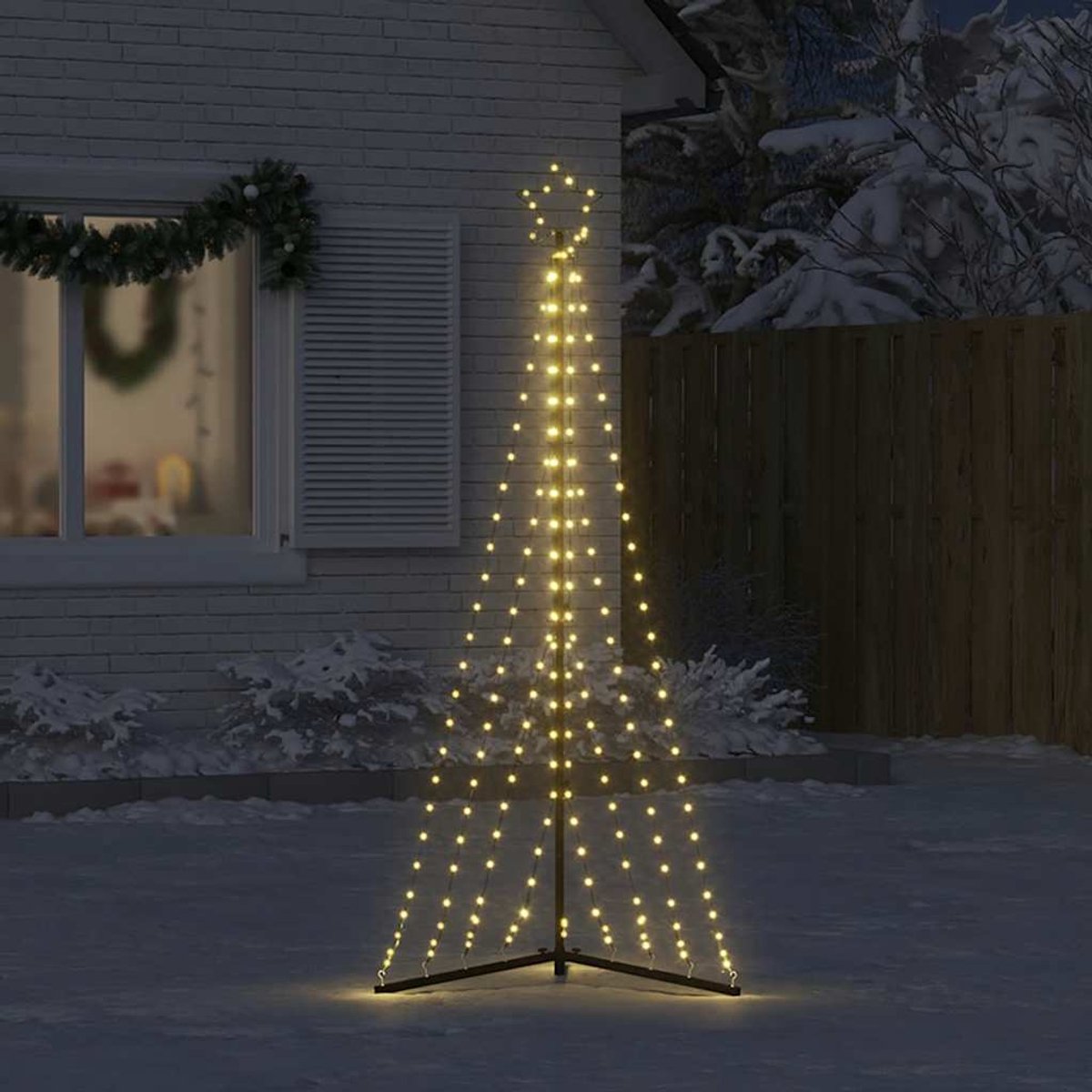 vidaXL LED-kerstboom 187 cm 339 LEDs warm wit