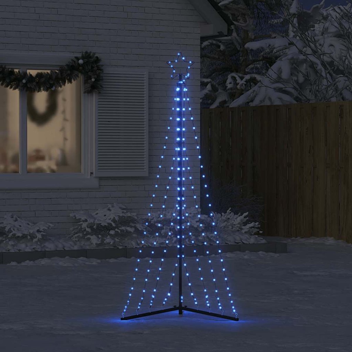 vidaXL LED-kerstboom 187 cm blauw