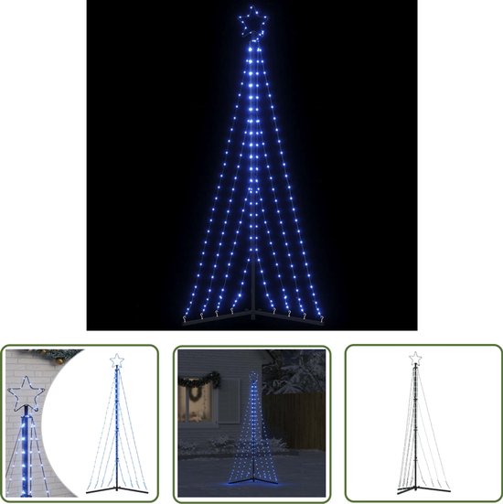 vidaXL LED-kerstboom 187 cm blauw