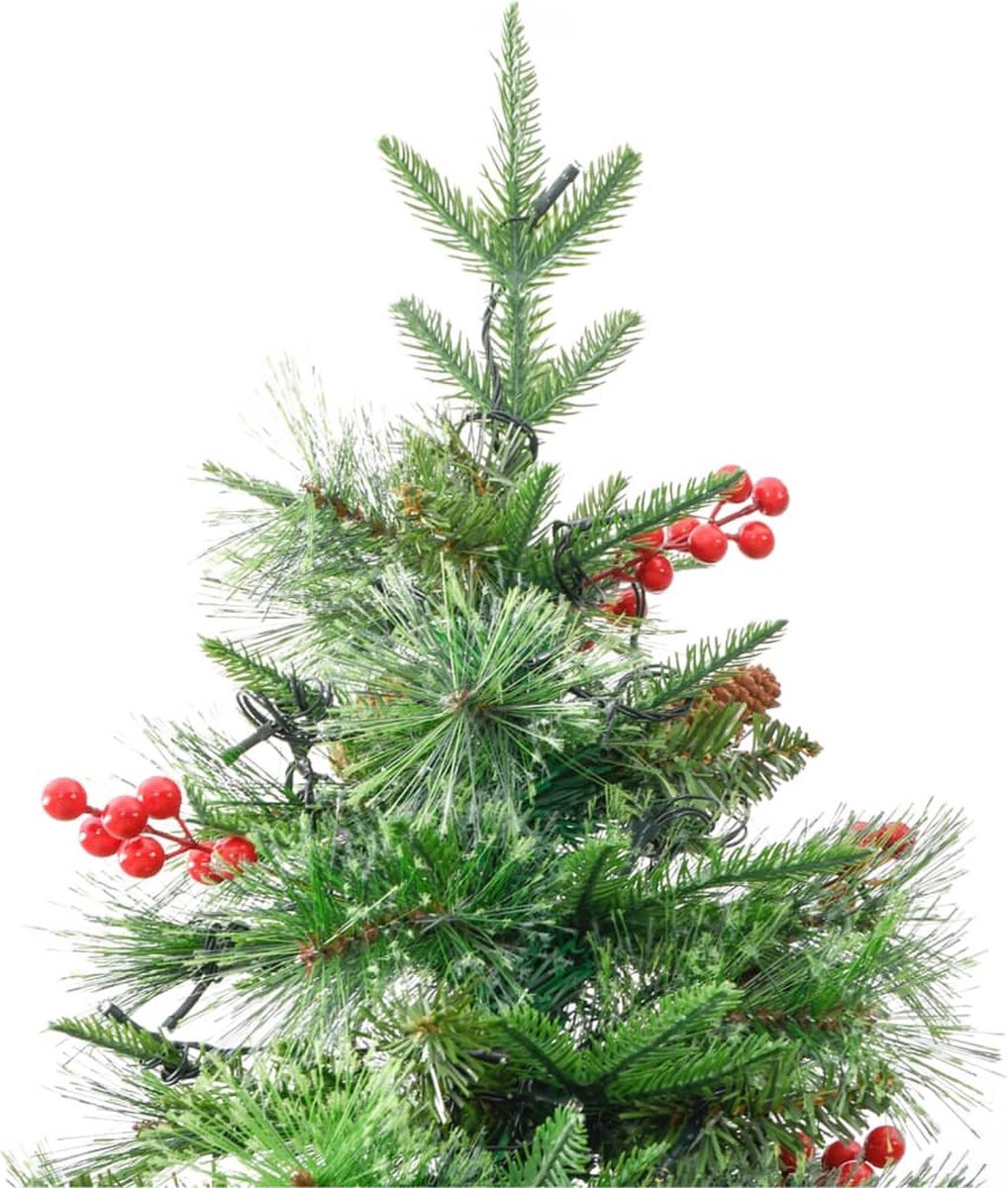 vidaXL LED Kerstboom 225 cm PVC en PE groen