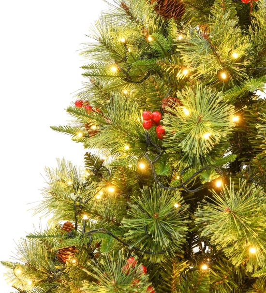 vidaXL LED Kerstboom 225 cm PVC en PE groen
