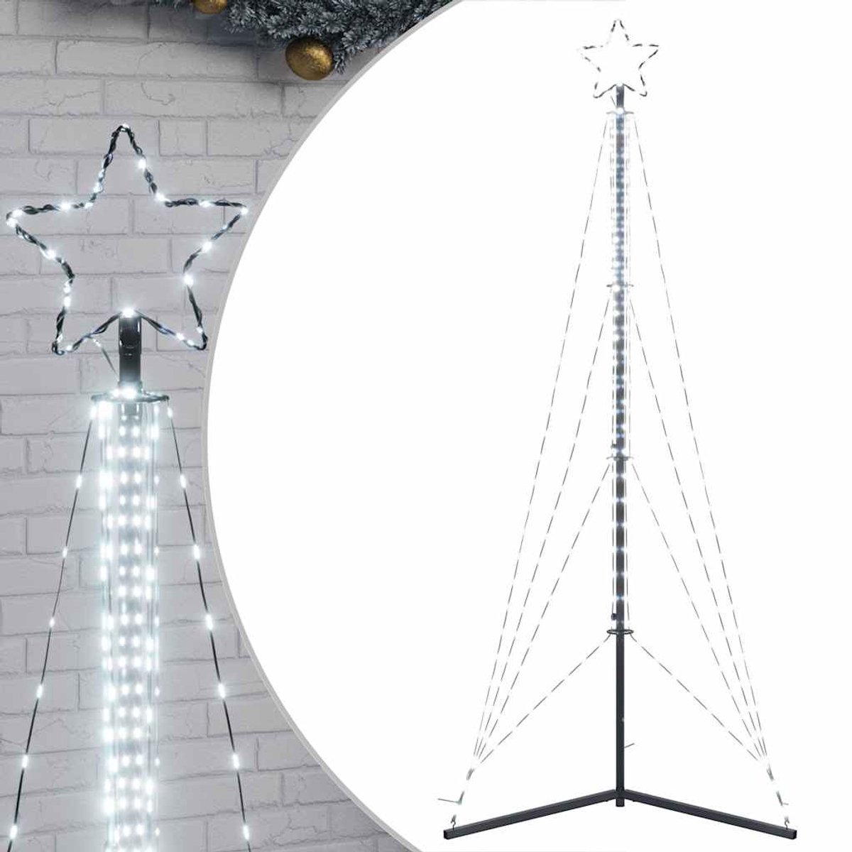 vidaXL LED-kerstboom 240 cm 483 LEDs koud wit