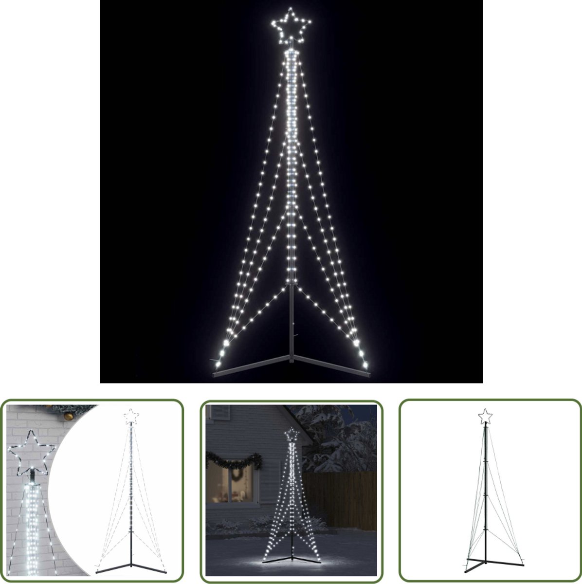vidaXL LED-kerstboom 240 cm 483 LEDs koud wit