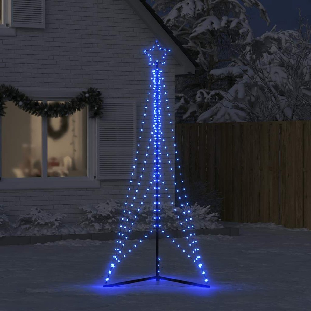 vidaXL LED-kerstboom 240 cm blauw 483 LEDs