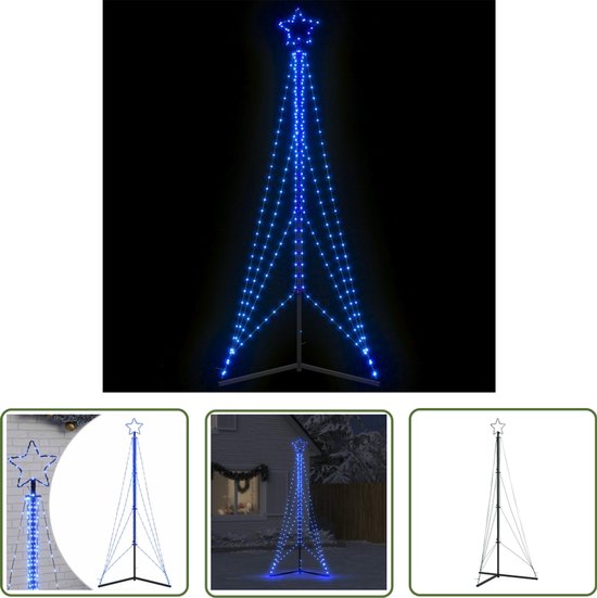 vidaXL LED-kerstboom 240 cm blauw 483 LEDs