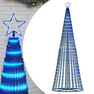 vidaXL LED-kerstboom 247 cm blauw