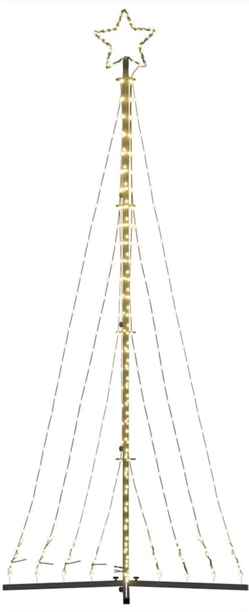 vidaXL LED-kerstboom 249 cm 447 LEDs warm wit