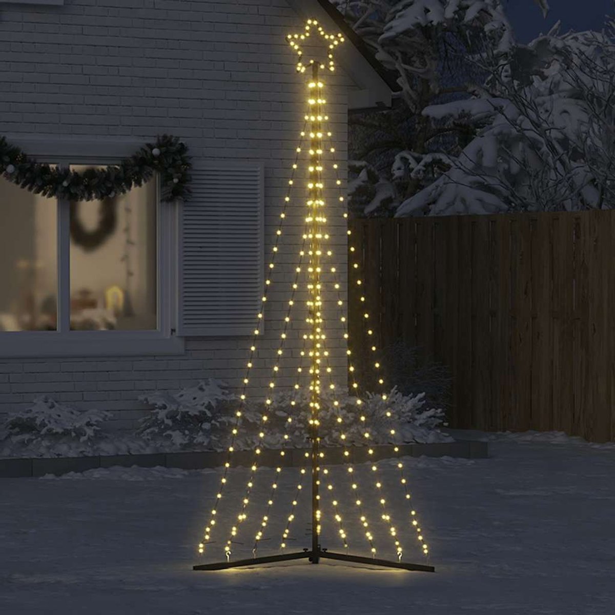 vidaXL LED-kerstboom 249 cm 447 LEDs warm wit