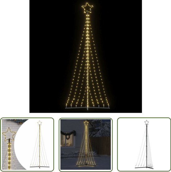 vidaXL LED-kerstboom 249 cm 447 LEDs warm wit