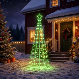 vidaXL LED-kerstboom 250 cm met 300 LED’s RGB van staal