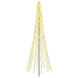 vidaXL LED-kerstboom 285 cm van staal, zwart