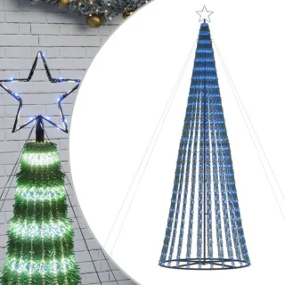 vidaXL LED-kerstboom 300 cm blauw