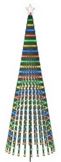 vidaXL led-kerstboom 300 cm staal zwart
