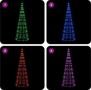 vidaXL led-kerstboom 300 cm zwart