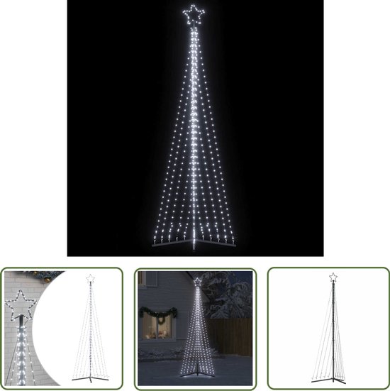 vidaXL LED-kerstboom 300,5 cm koud wit 495 LEDs