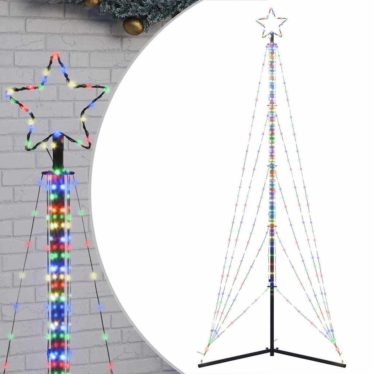 vidaXL LED-kerstboom 302 cm 525 LEDs