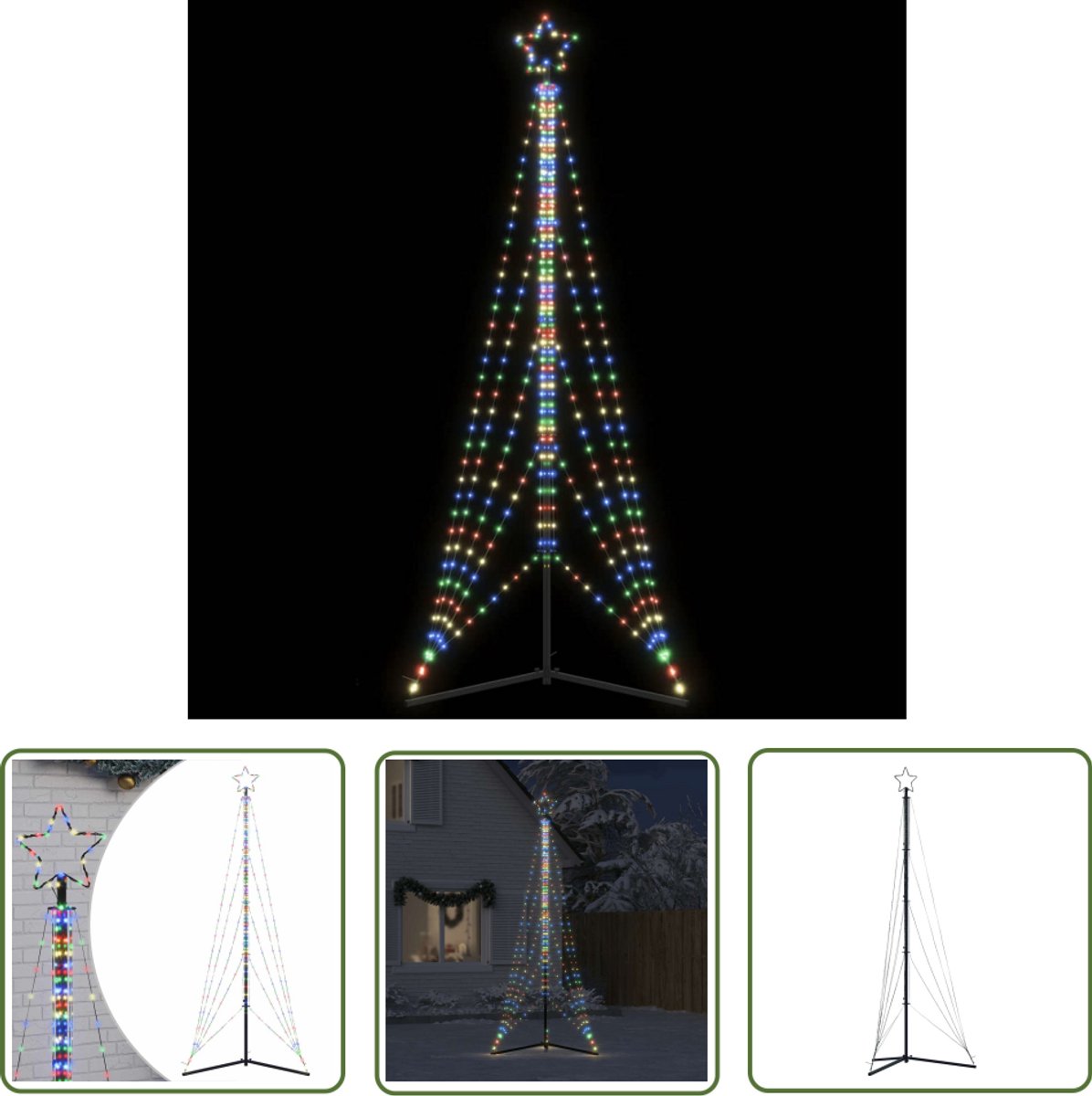 vidaXL LED-kerstboom 302 cm 525 LEDs