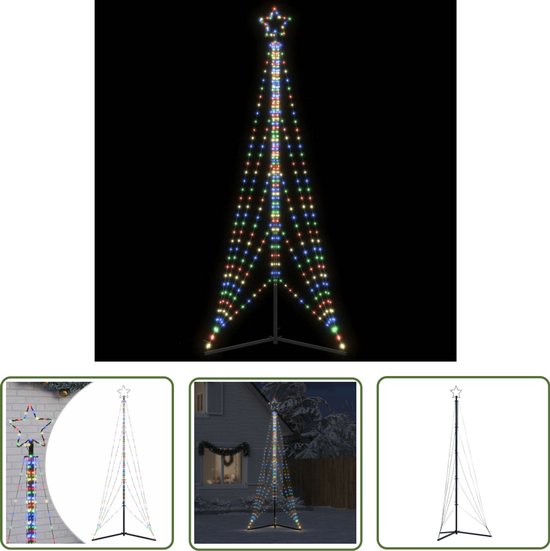 vidaXL LED-kerstboom 302 cm 525 LEDs
