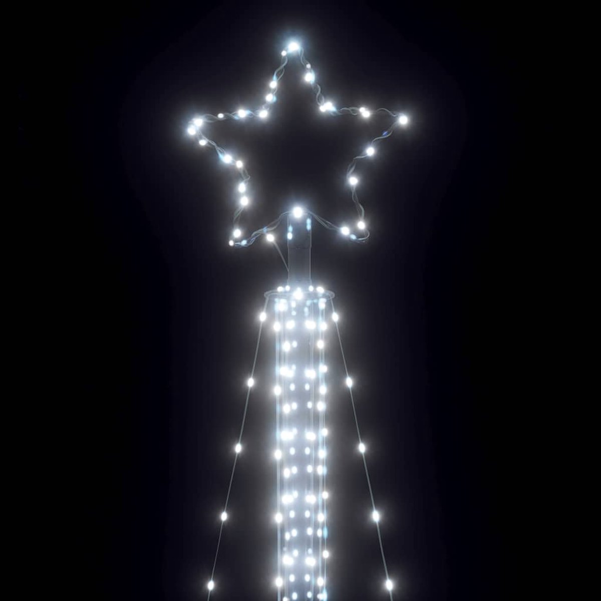 vidaXL LED kerstboom 302 cm koud wit 525 LEDs