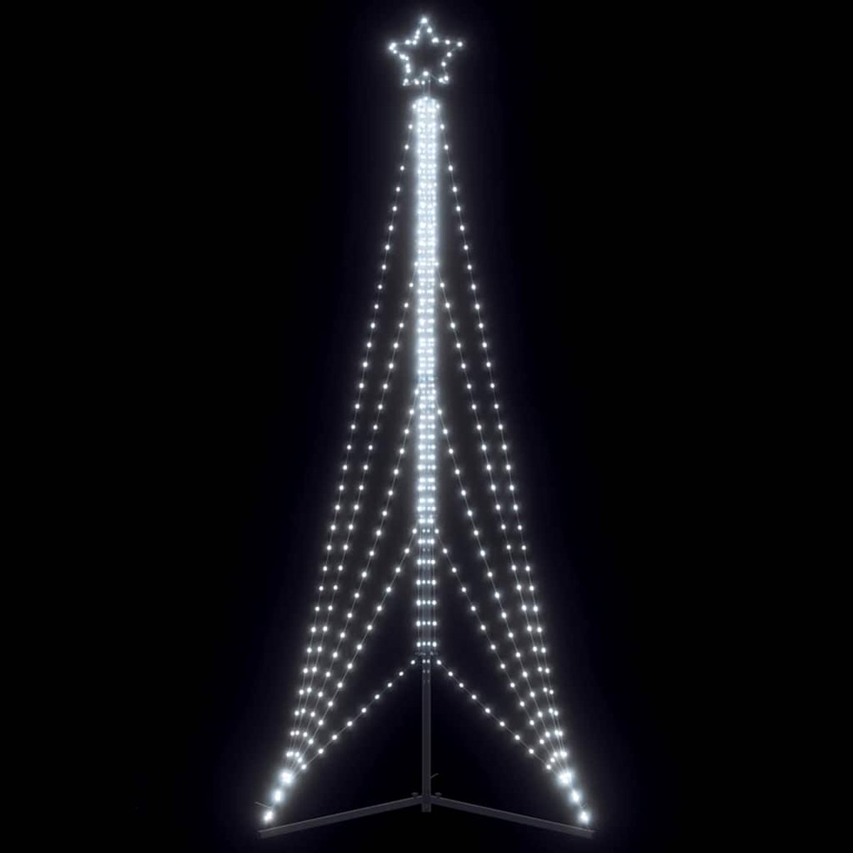 vidaXL LED kerstboom 302 cm koud wit 525 LEDs