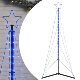 vidaXL led-kerstboom 363 leds 182 cm blauw