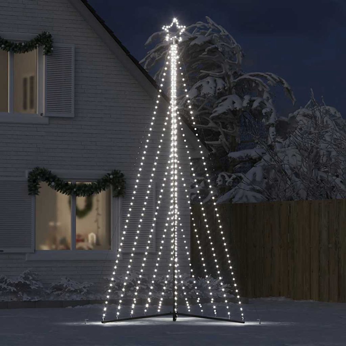 vidaXL LED kerstboom 399 cm 570 LEDs koud wit