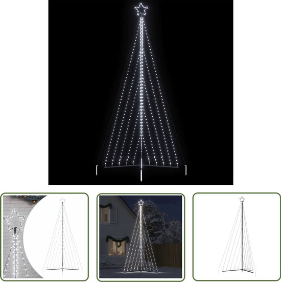 vidaXL LED kerstboom 399 cm 570 LEDs koud wit