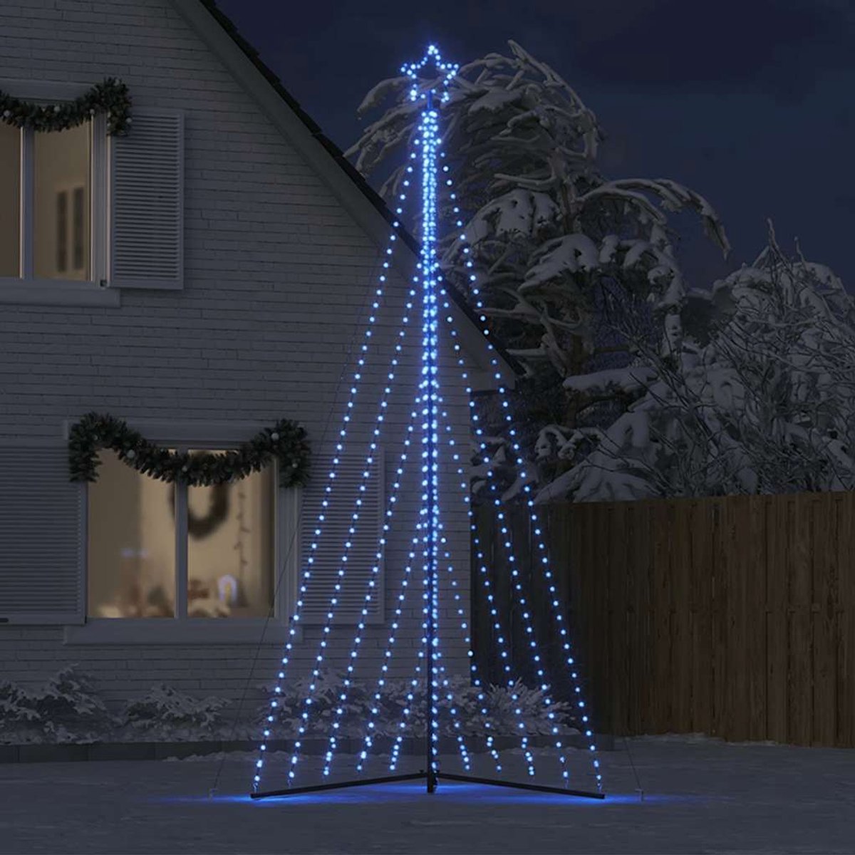 vidaXL LED-kerstboom 399 cm blauw