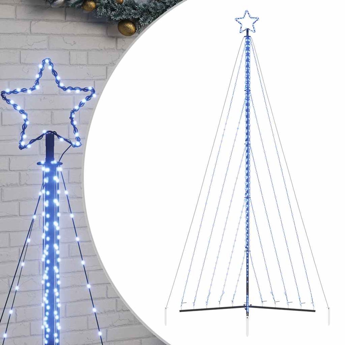 vidaXL LED-kerstboom 399 cm blauw