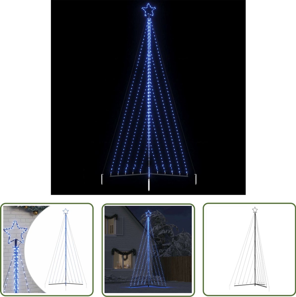 vidaXL LED-kerstboom 399 cm blauw
