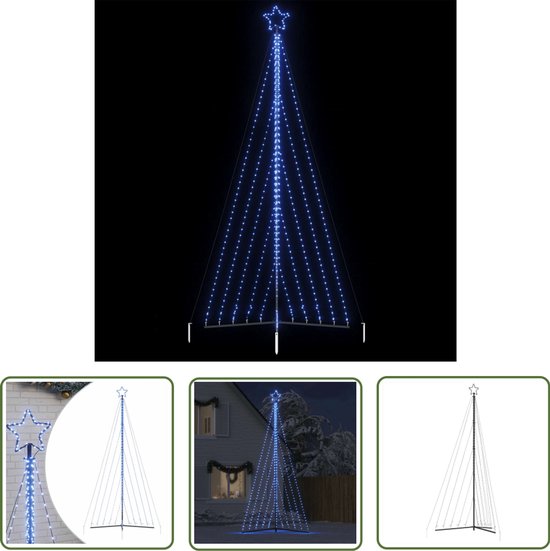 vidaXL LED-kerstboom 399 cm blauw