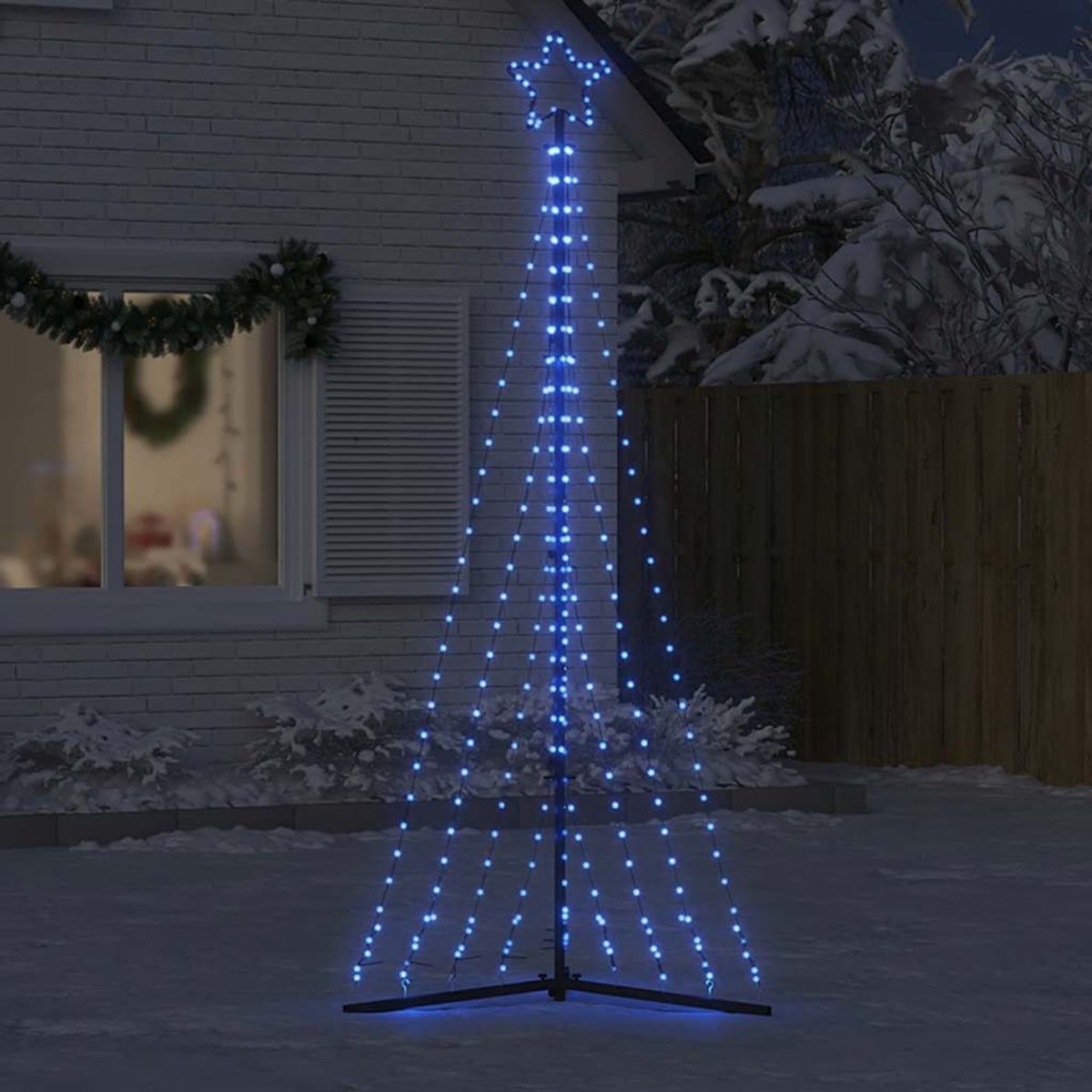 vidaXL LED-kerstboom 447 LEDs 249 cm blauw