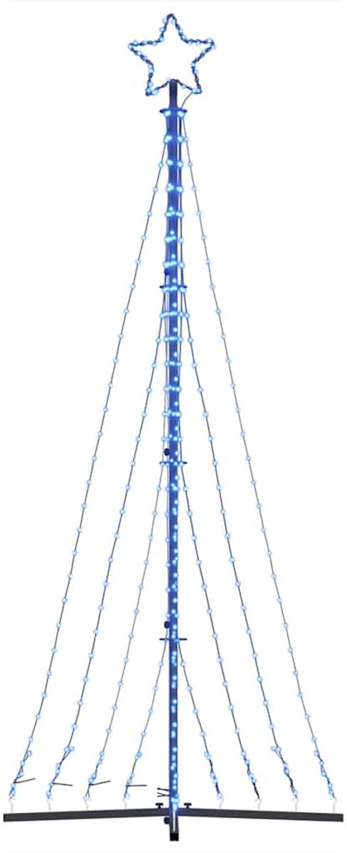 vidaXL LED-kerstboom 447 LEDs 249 cm blauw