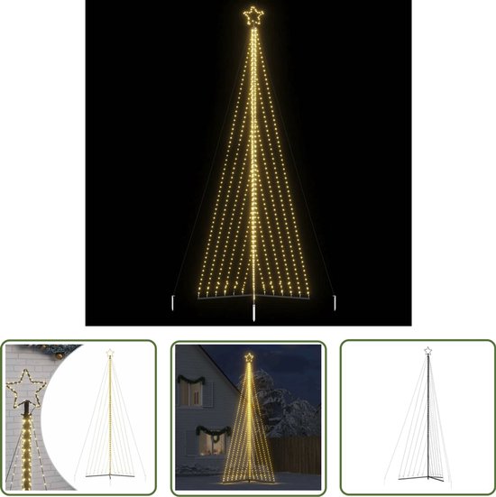 vidaXL LED-kerstboom 476 cm 789 LEDs warm wit