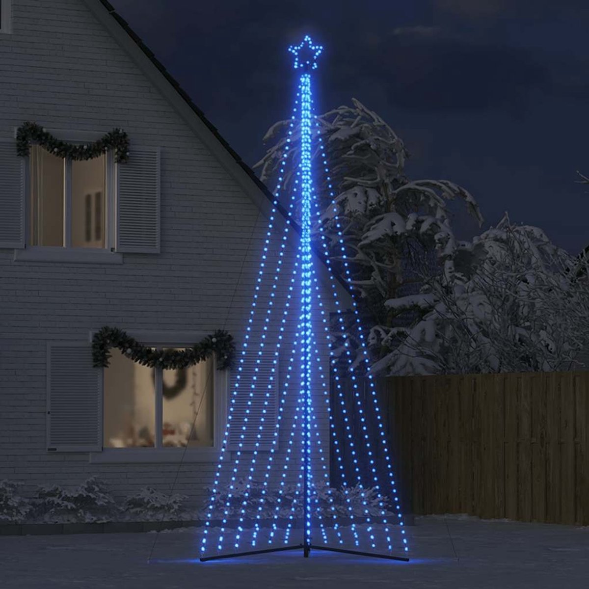 vidaXL LED-kerstboom 476 cm blauw