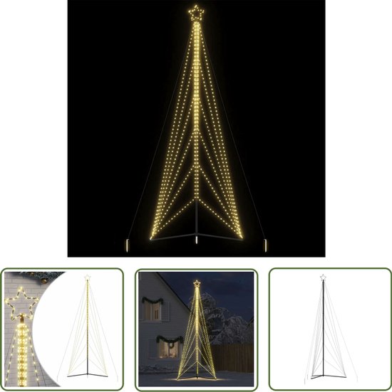 vidaXL LED kerstboom 478 cm warm wit 861 LEDs