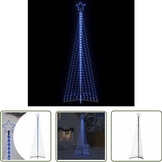 vidaXL LED-kerstboom 495 LEDs 300,5 cm blauw