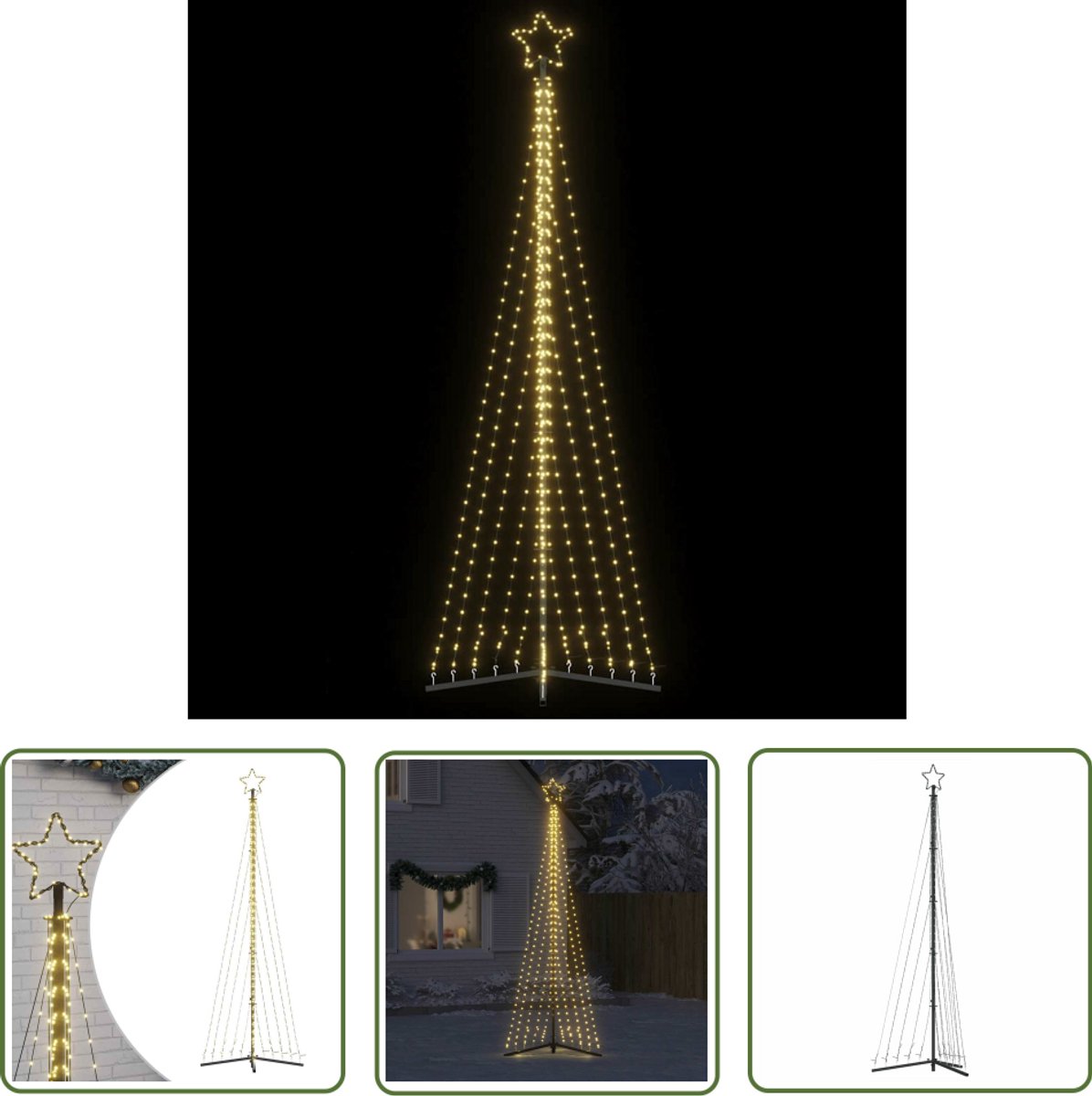 vidaXL LED-kerstboom 495 LEDs warm wit 300,5 cm