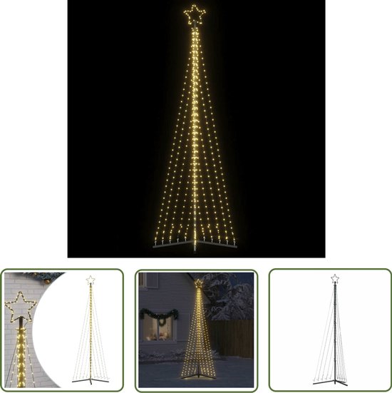 vidaXL LED-kerstboom 495 LEDs warm wit 300,5 cm