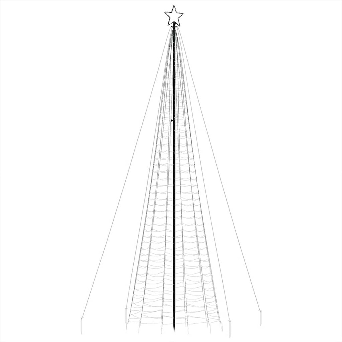 vidaXL LED-kerstboom 500 cm blauw 1534 LEDs