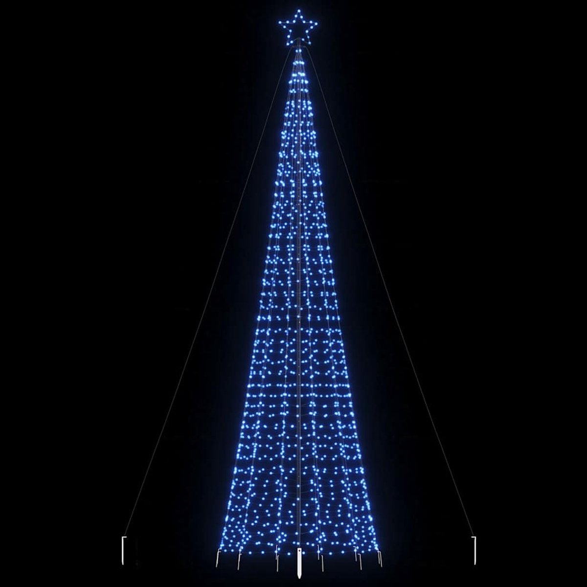vidaXL LED-kerstboom 500 cm blauw 1534 LEDs
