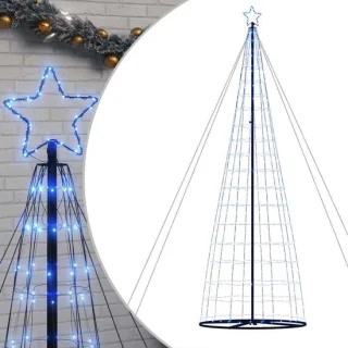 vidaXL LED-kerstboom 500 cm blauw