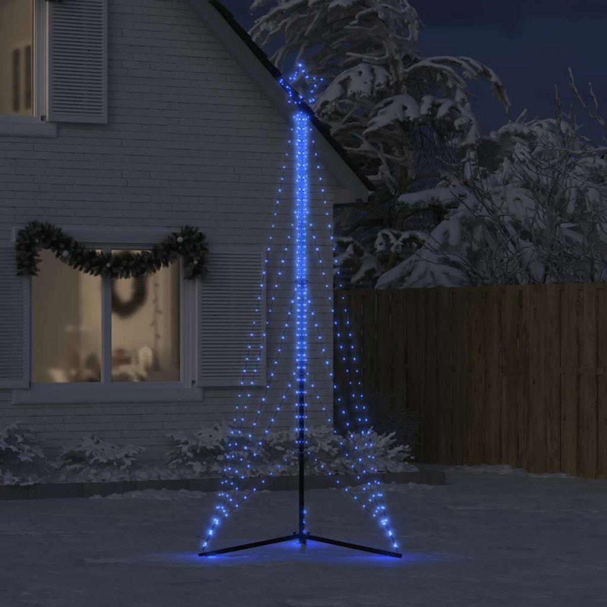 vidaXL LED kerstboom 525 LEDs 302 cm blauw