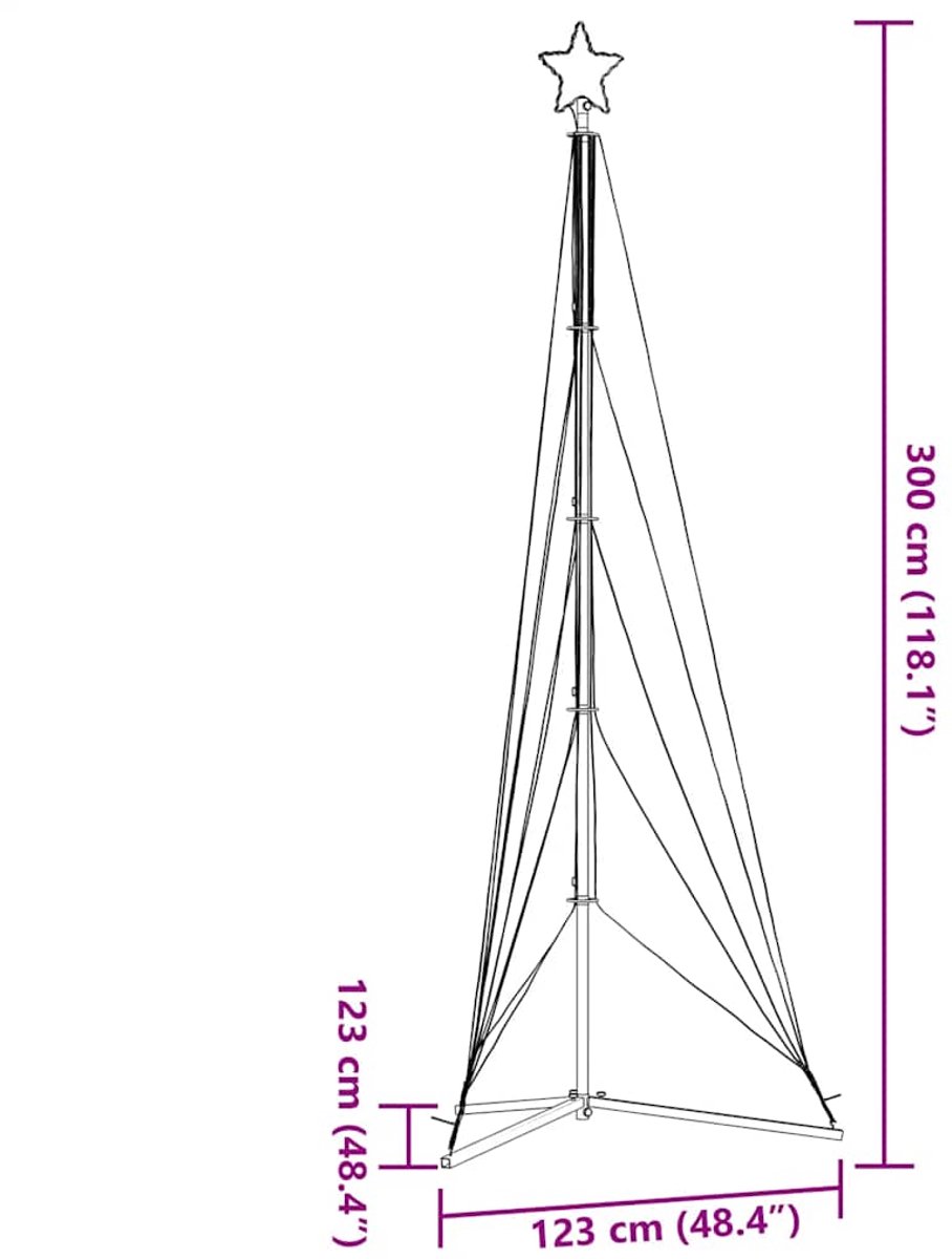 vidaXL LED-kerstboom 525 LEDs 302 cm warm wit