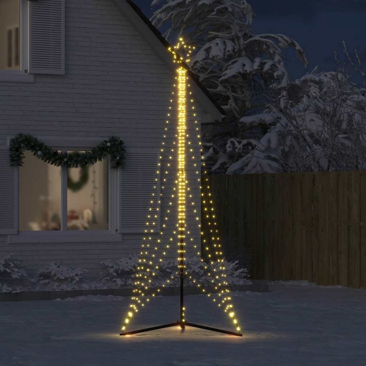 vidaXL LED-kerstboom 525 LEDs 302 cm warm wit