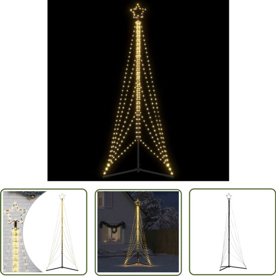 vidaXL LED-kerstboom 525 LEDs 302 cm warm wit