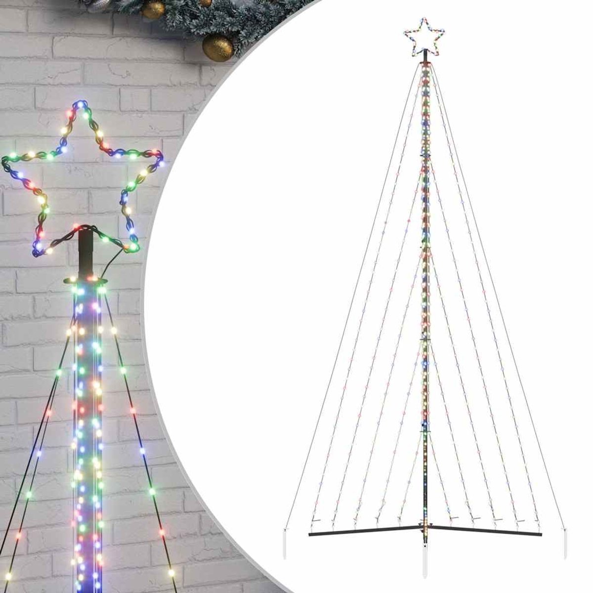 vidaXL LED-kerstboom 570 LEDs 399 cm