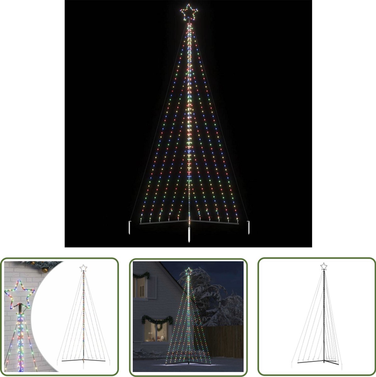 vidaXL LED-kerstboom 570 LEDs 399 cm