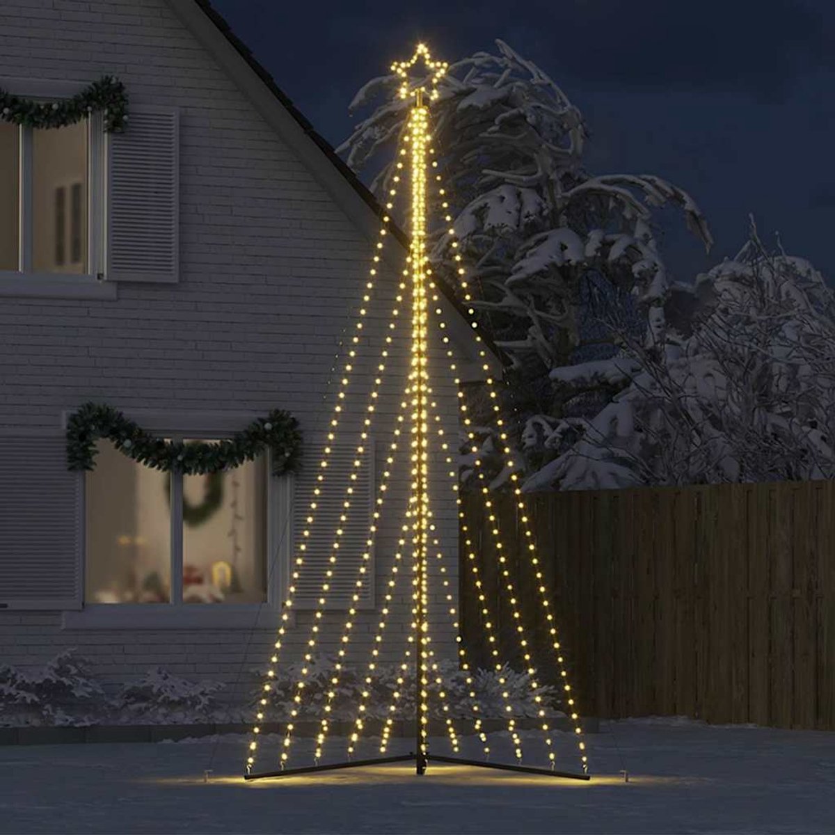vidaXL LED-kerstboom 570 LEDs warm wit 399 cm